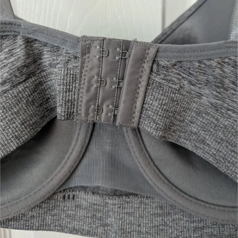 Nautica Intimates Size 38D Lightly Lined Bra Underwire Adjustable Straps Gray